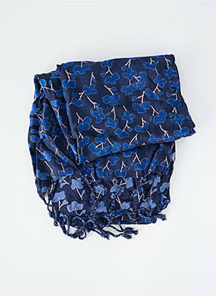 Eșarfă țesătură poplin albastru THE BLUE TURBAN femeie
