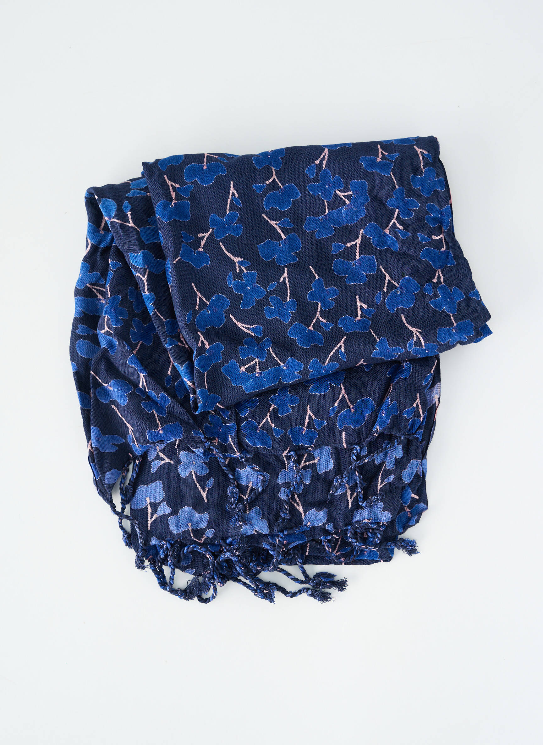 Eșarfă țesătură poplin albastru THE BLUE TURBAN femeie