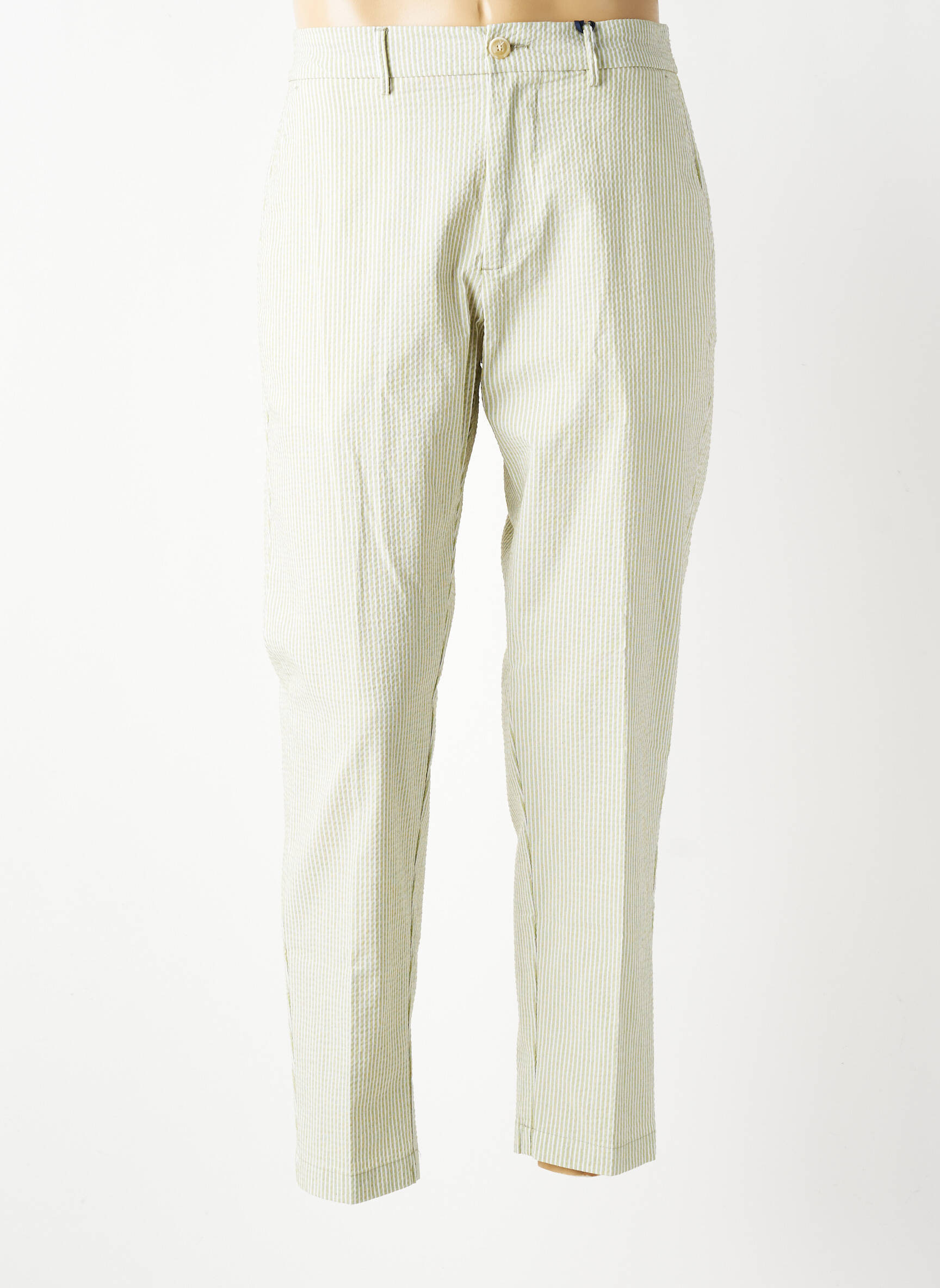 Pantalon chino buzunare mărime normală verde BOB bărbat