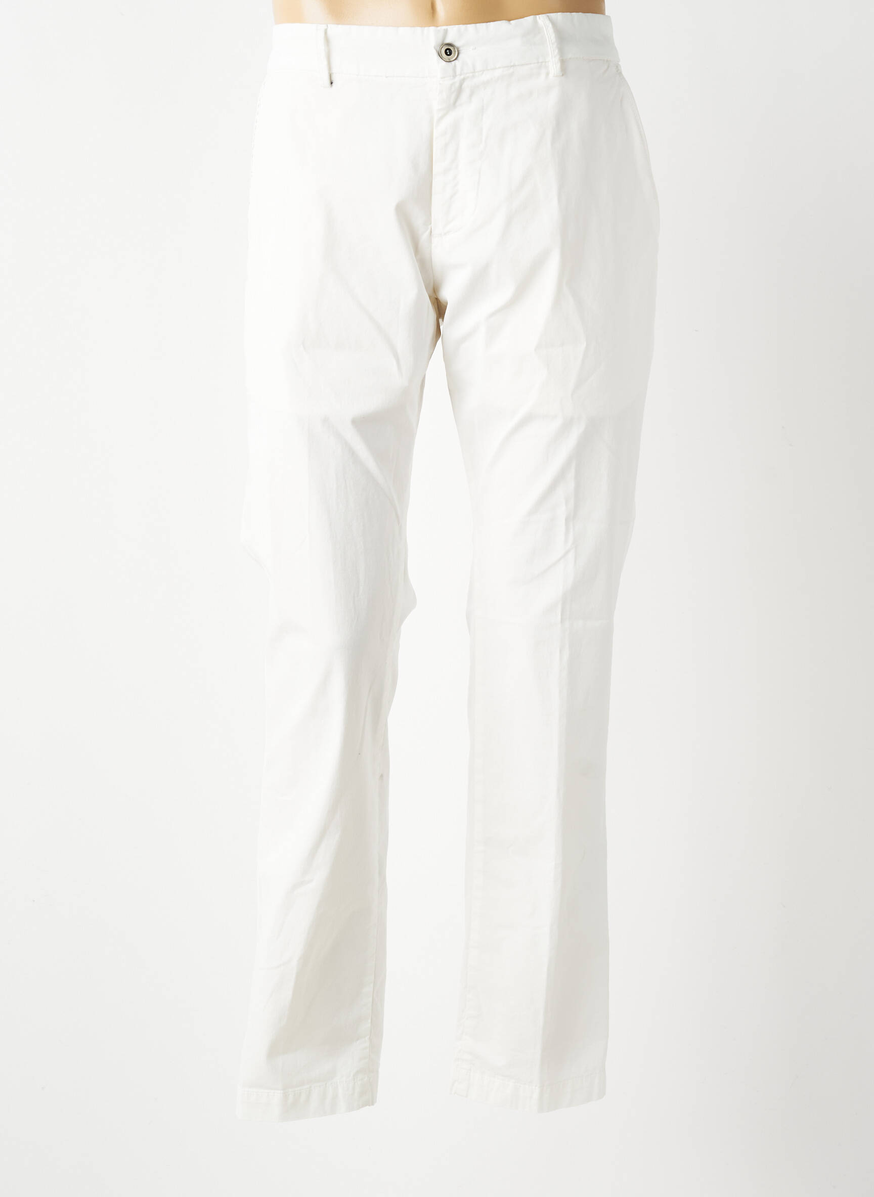 Pantalon chino elasticitate mărime normală alb BOB bărbat