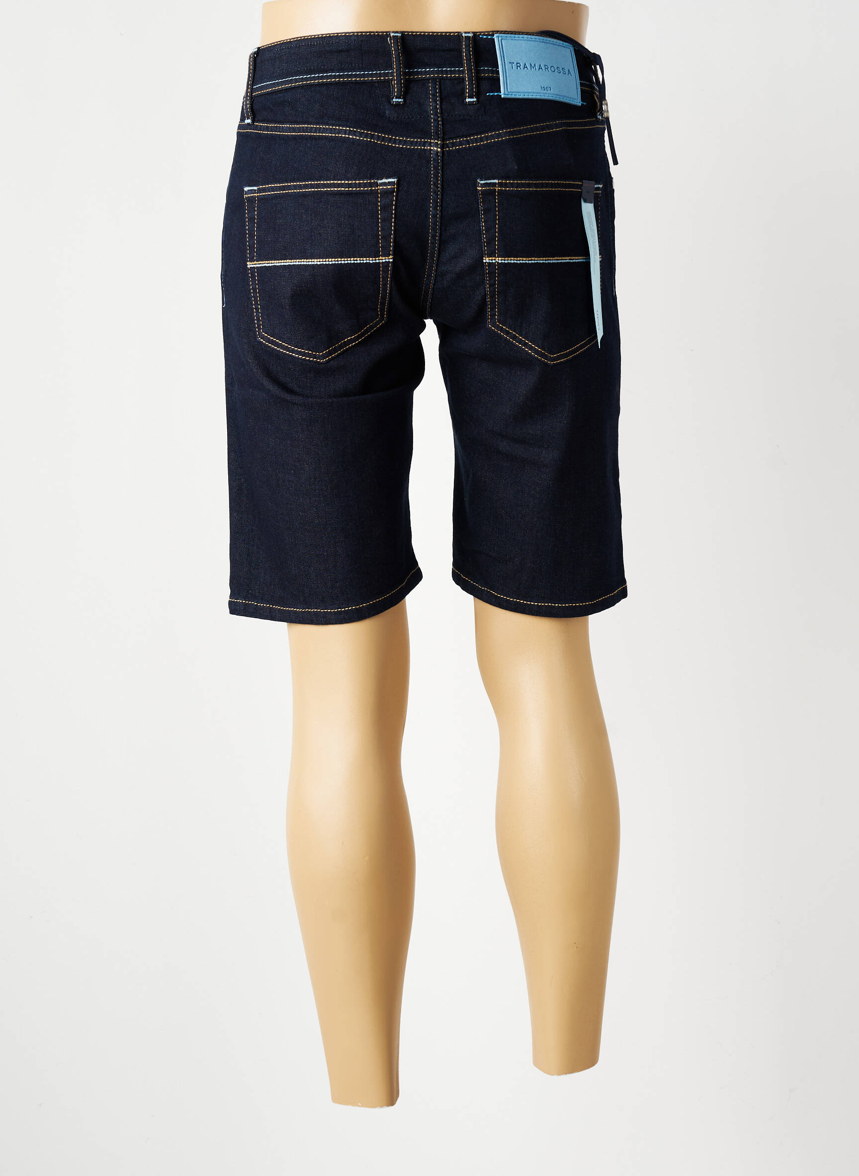 Bermudă țesătură denim albastru TRAMAROSSA bărbat