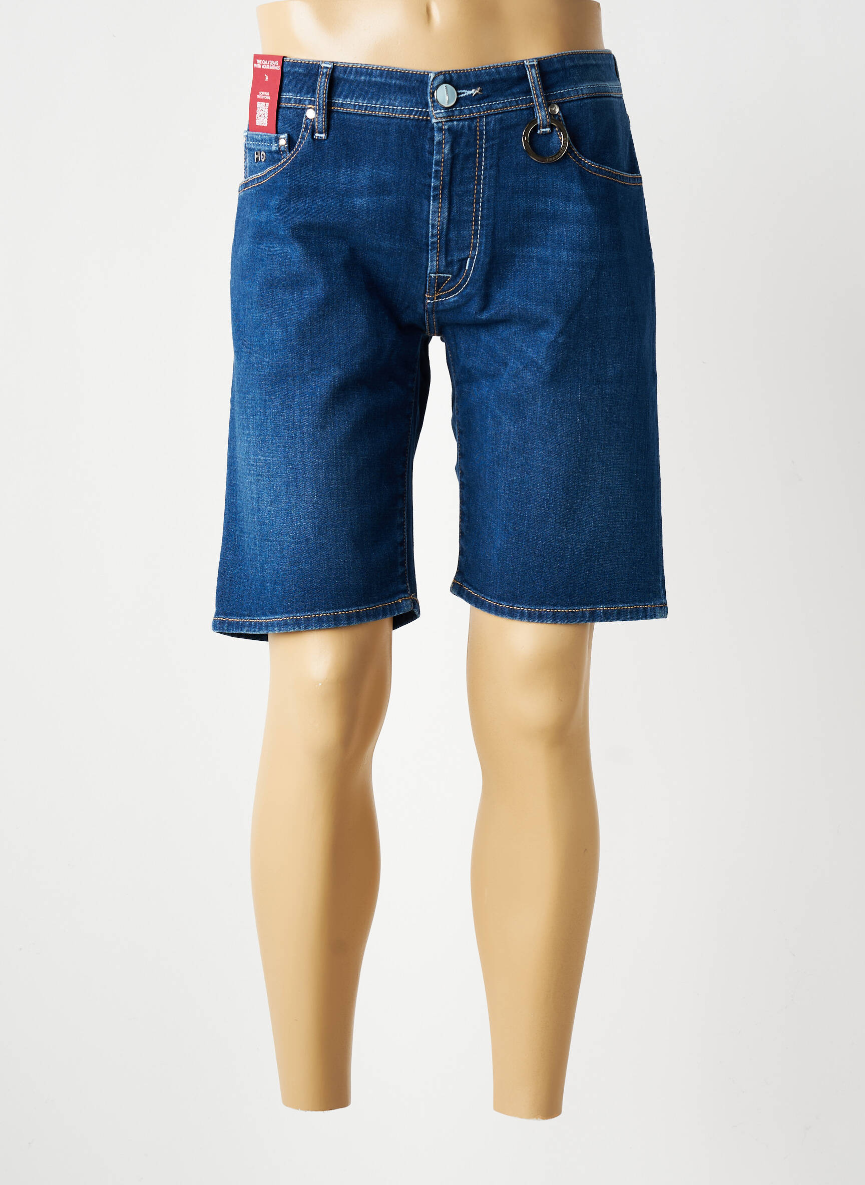 Bermudă țesătură denim albastru TRAMAROSSA bărbat