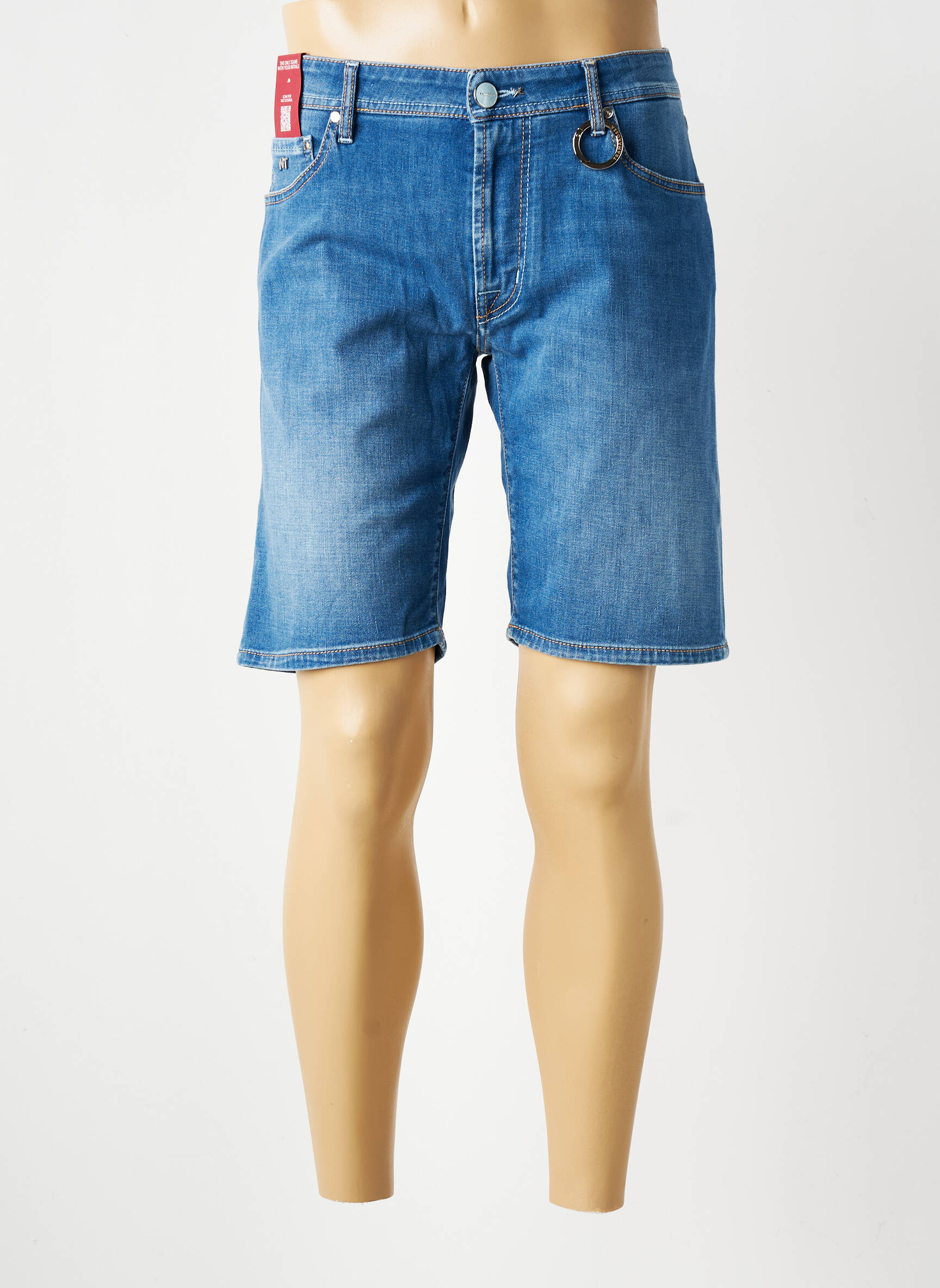 Bermudă țesătură denim albastru TRAMAROSSA bărbat