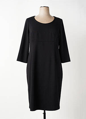Rochie midi mâneci 3/4 mâneci 3/4 negru ELENA MIRO femeie