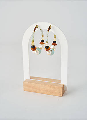 Cercei ornament cu mărgele maro NATURE BIJOUX femeie