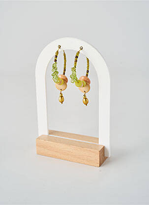 Cercei ornament cu mărgele verde NATURE BIJOUX femeie