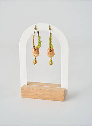 Cercei ornament cu mărgele verde NATURE BIJOUX femeie