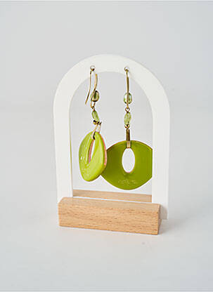 Cercei ornament cu mărgele verde NATURE BIJOUX femeie