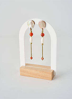 Cercei ornament cu mărgele auriu NATURE BIJOUX femeie