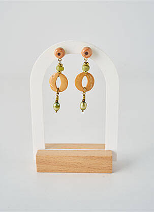 Cercei ornament cu mărgele bej NATURE BIJOUX femeie