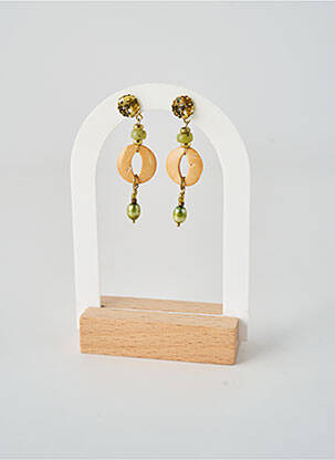 Cercei ornament cu mărgele bej NATURE BIJOUX femeie