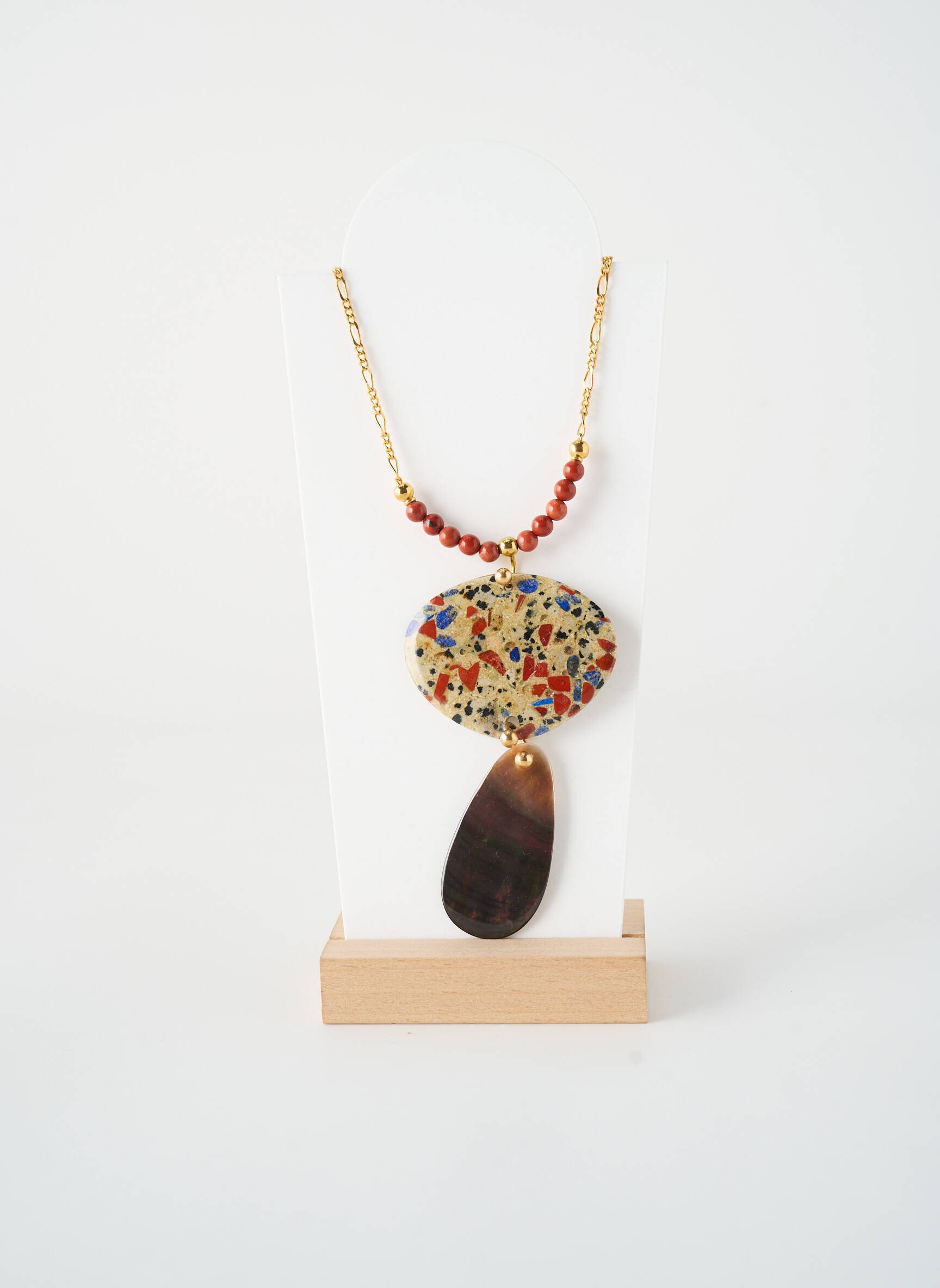 Colier ornament cu mărgele maro NATURE BIJOUX femeie