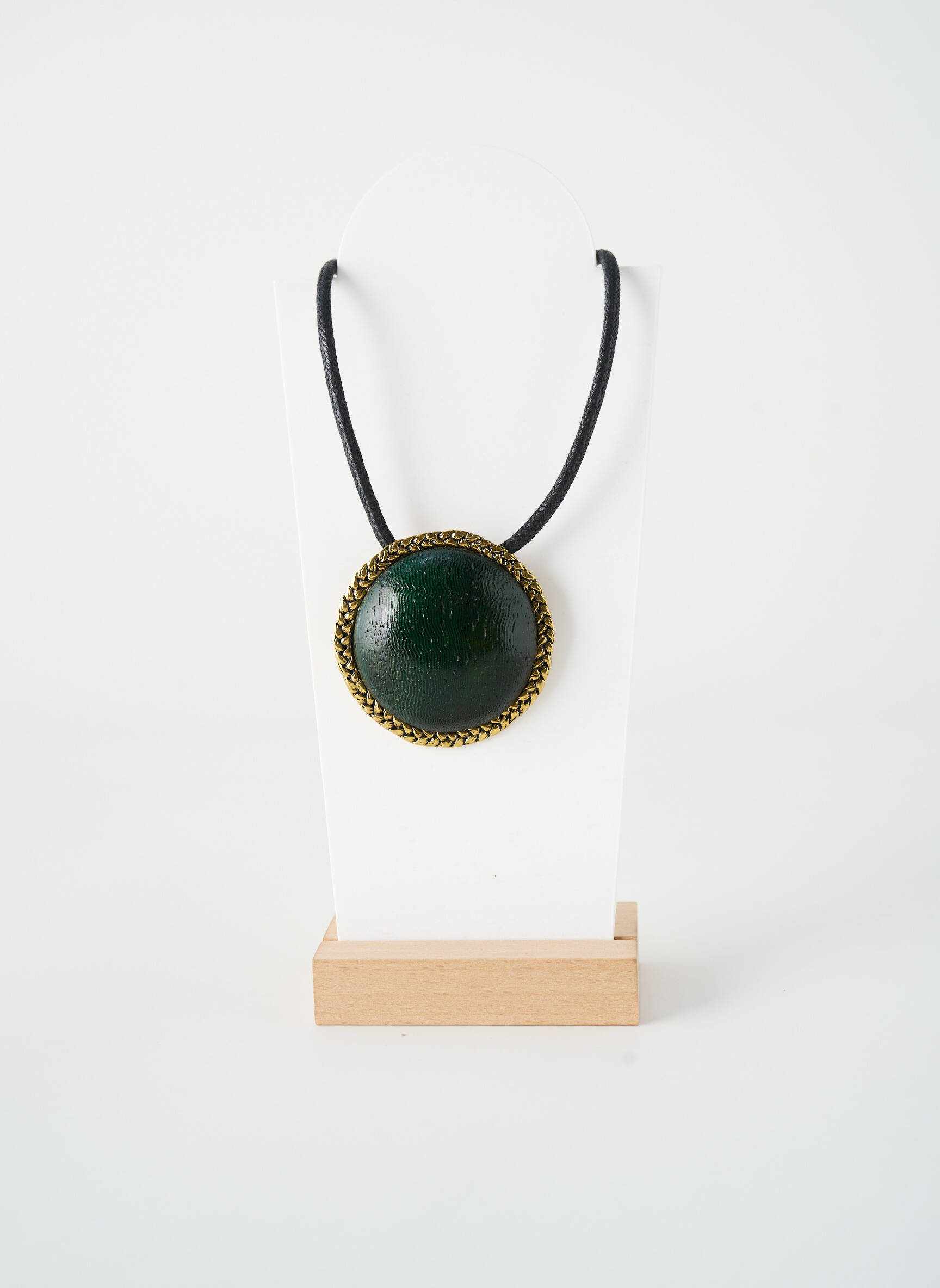Colier ornament charmă / pandantiv verde NATURE BIJOUX femeie