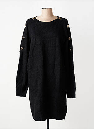 Rochie pulover elasticitate mâneci lungi negru LE TEMPS DES CERISES femeie