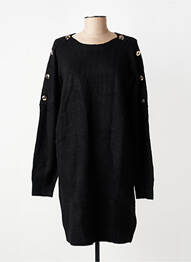 Rochie pulover elasticitate mâneci lungi negru LE TEMPS DES CERISES femeie