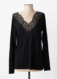 Top elasticitate mâneci lungi negru SOYACONCEPT femeie