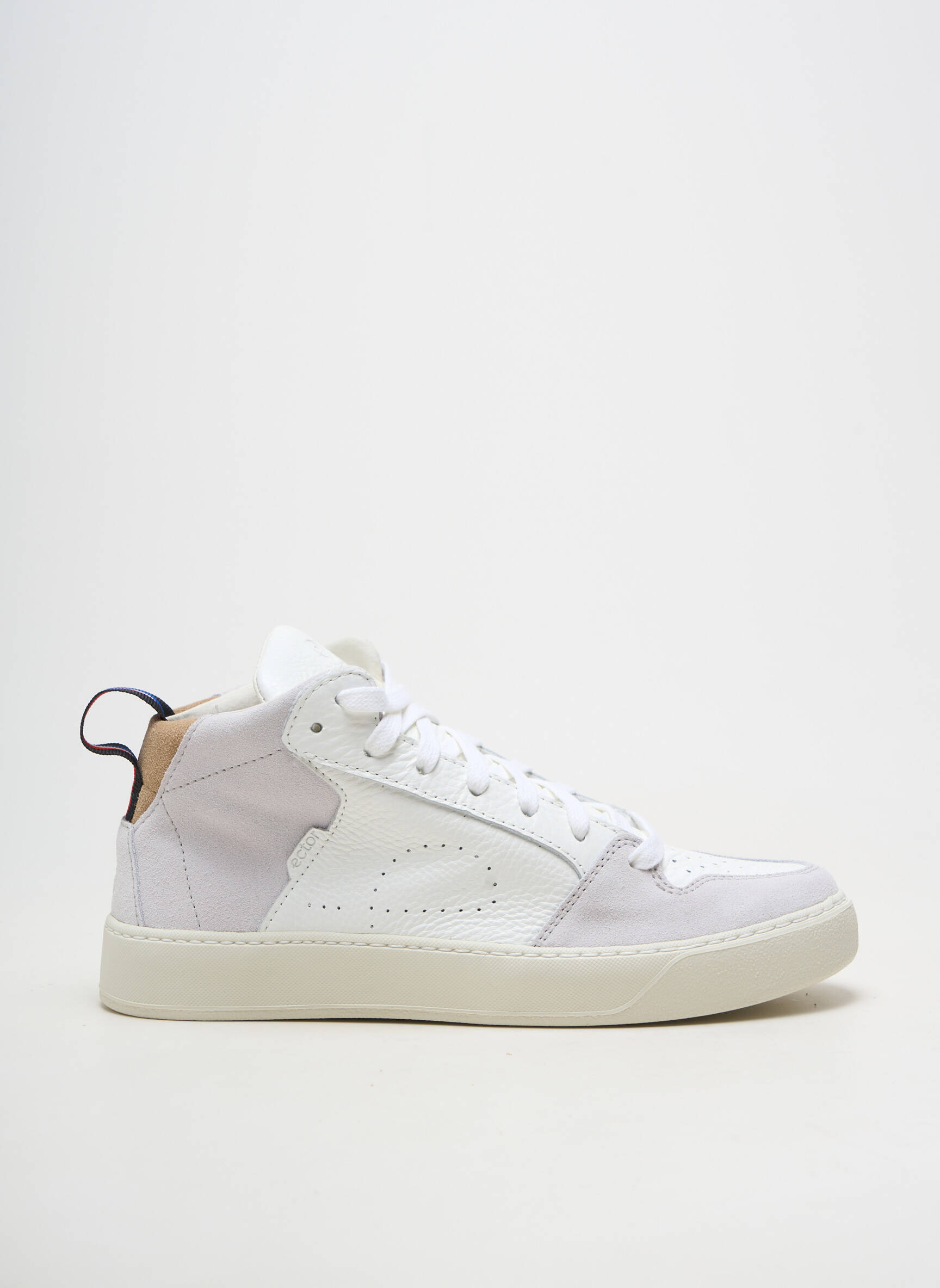 Adidași material neted toc plat până la 3 cm alb ECTOR femeie
