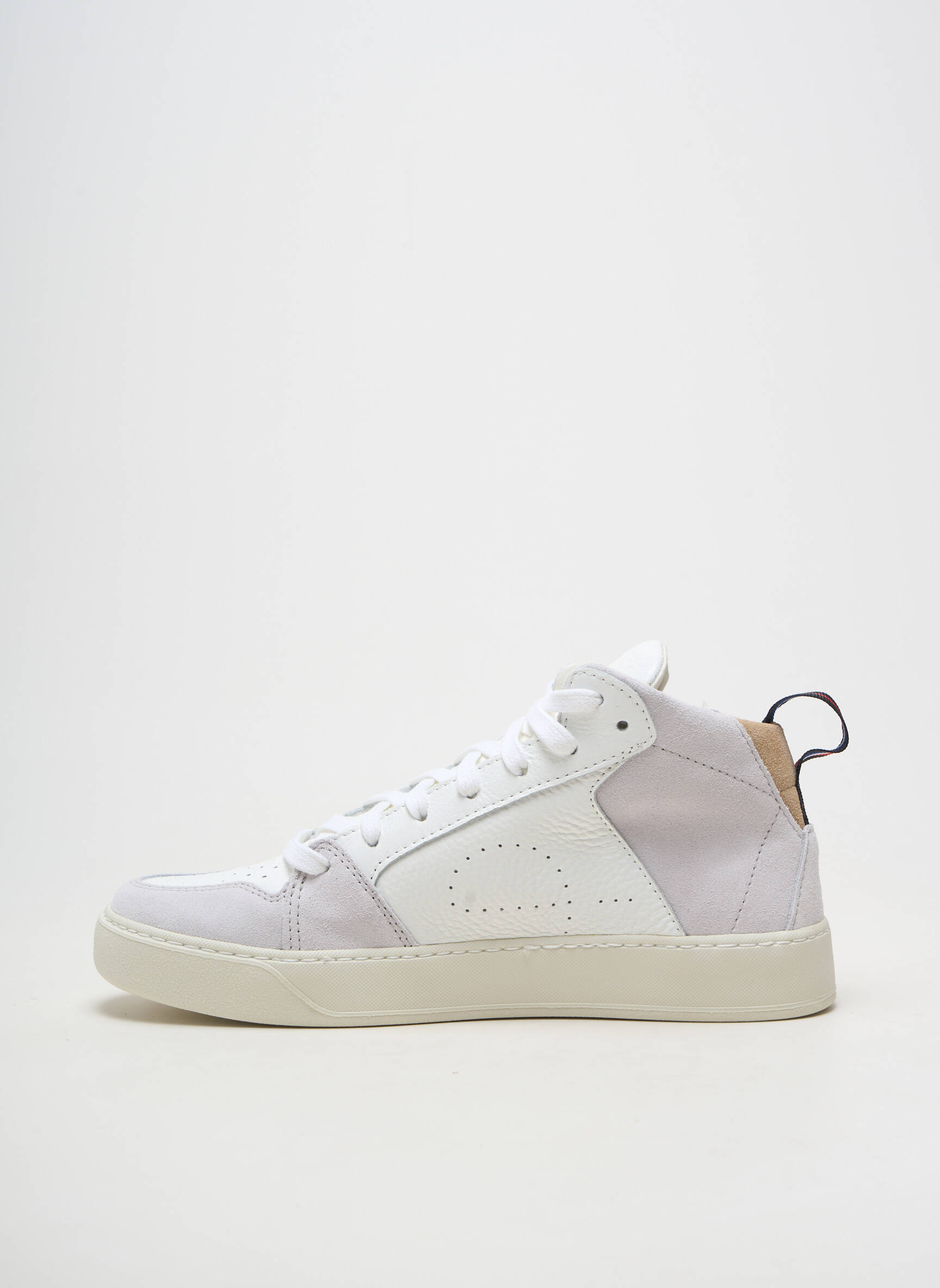 Adidași material neted toc plat până la 3 cm alb ECTOR femeie