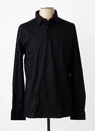 Polo mâneci lungi mâneci lungi negru DESOTO bărbat