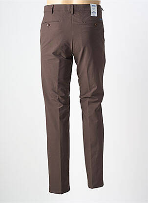Pantalon chino țesătură poplin mărime normală maro MEYER bărbat