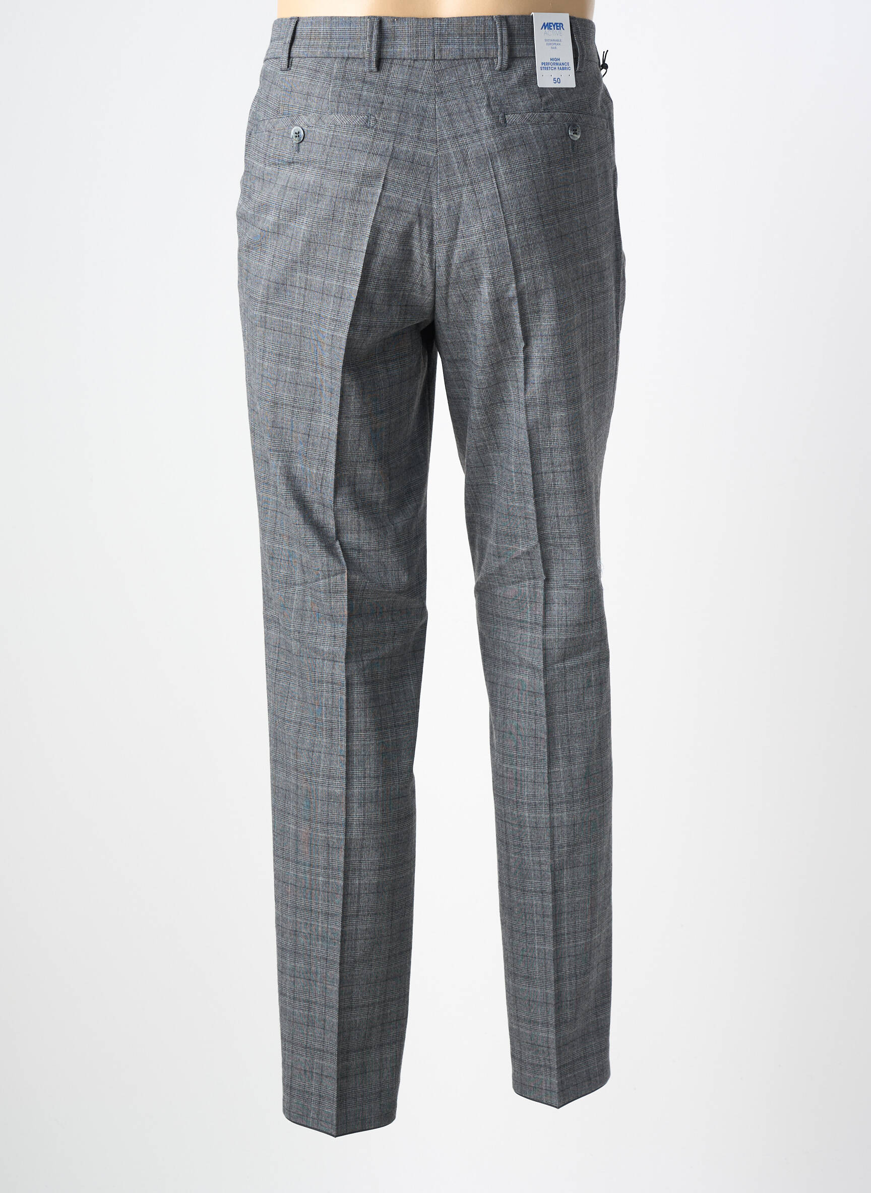 Pantalon chino țesătură poplin mărime normală gri MEYER bărbat