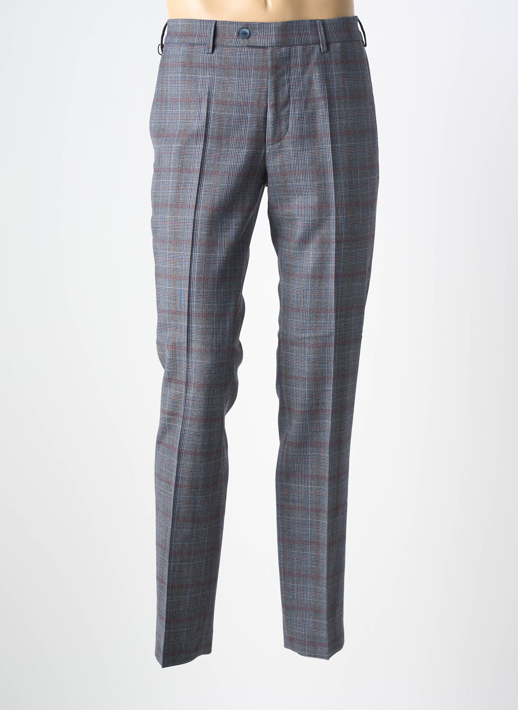 Pantalon chino țesătură poplin mărime normală gri MEYER bărbat