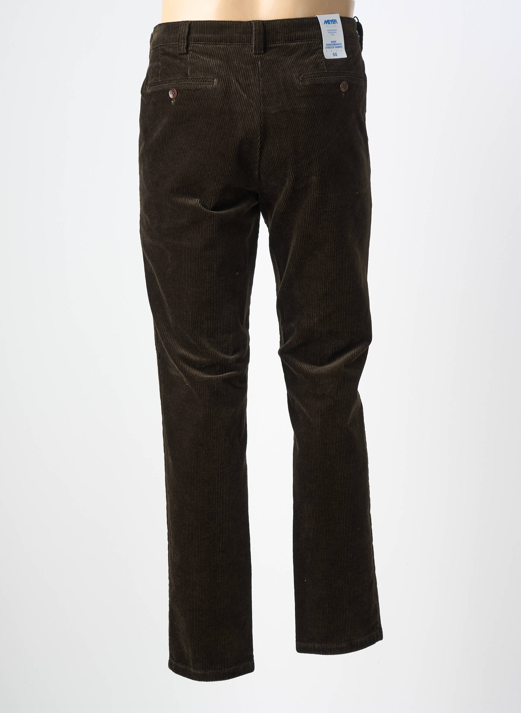 Pantalon chino buzunare mărime normală maro MEYER bărbat