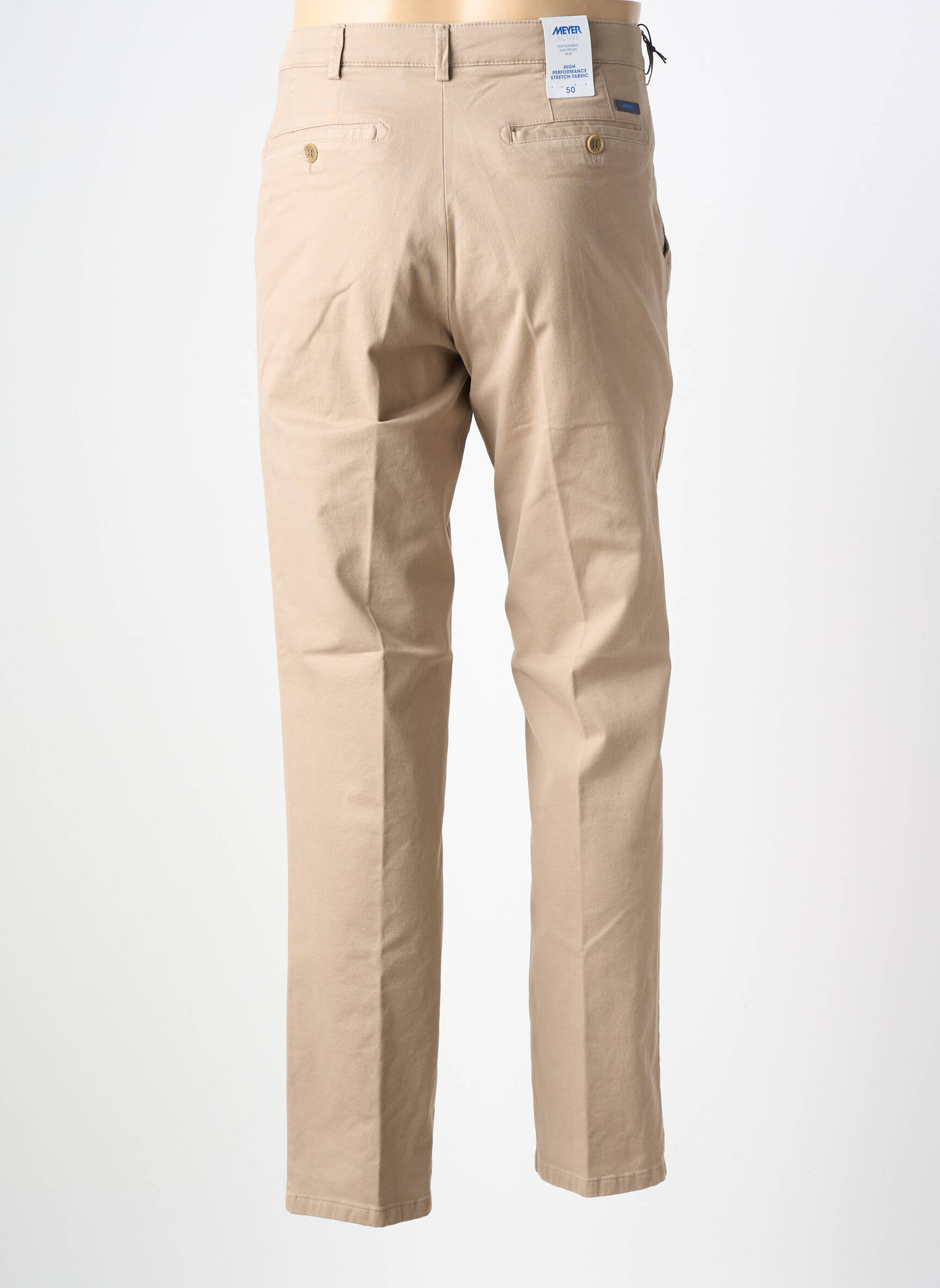 Pantalon chino buzunare mărime normală bej MEYER bărbat