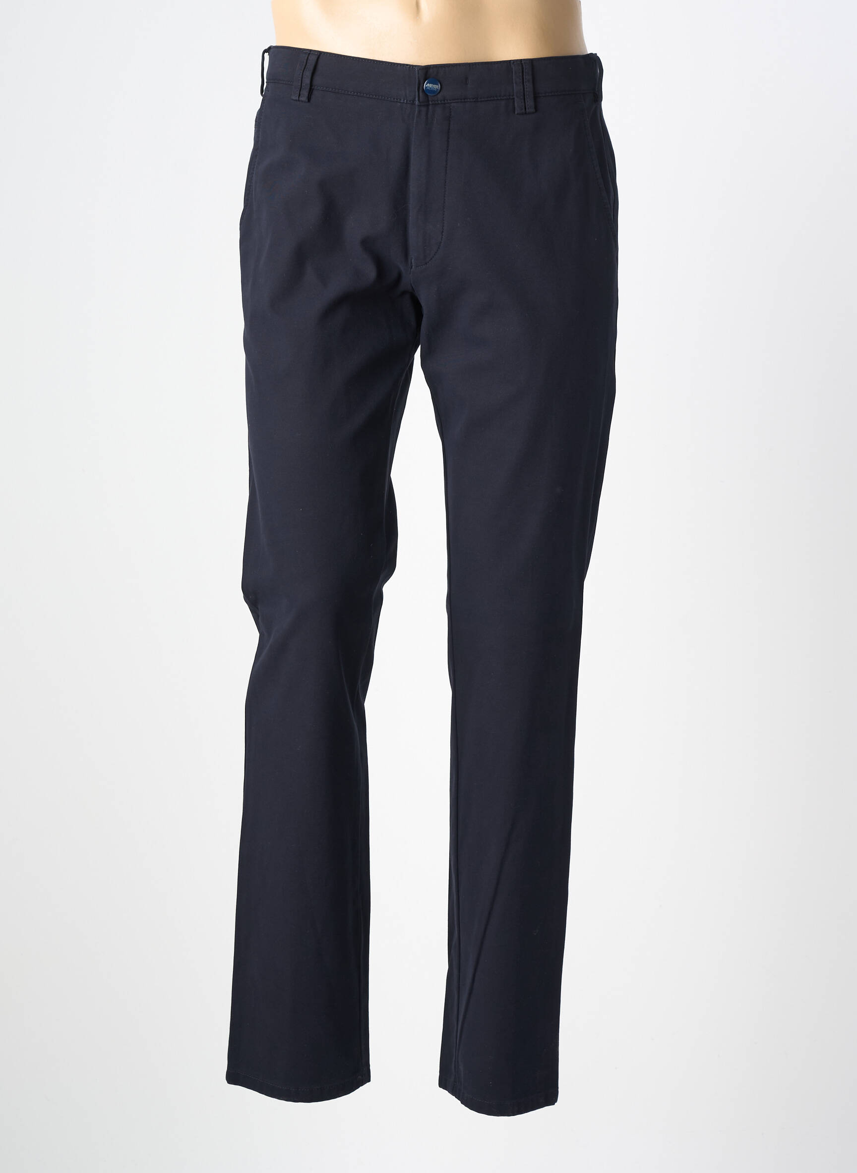 Pantalon chino țesătură poplin mărime normală albastru MEYER bărbat