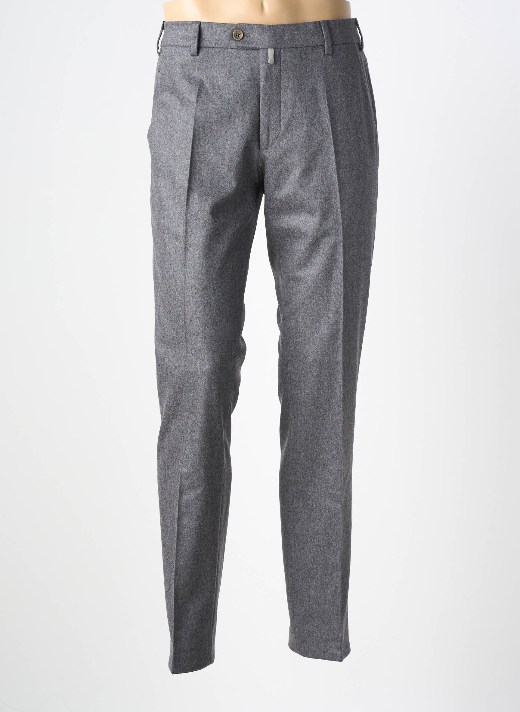 Pantalon slim țesătură melanj mărime normală gri MEYER bărbat