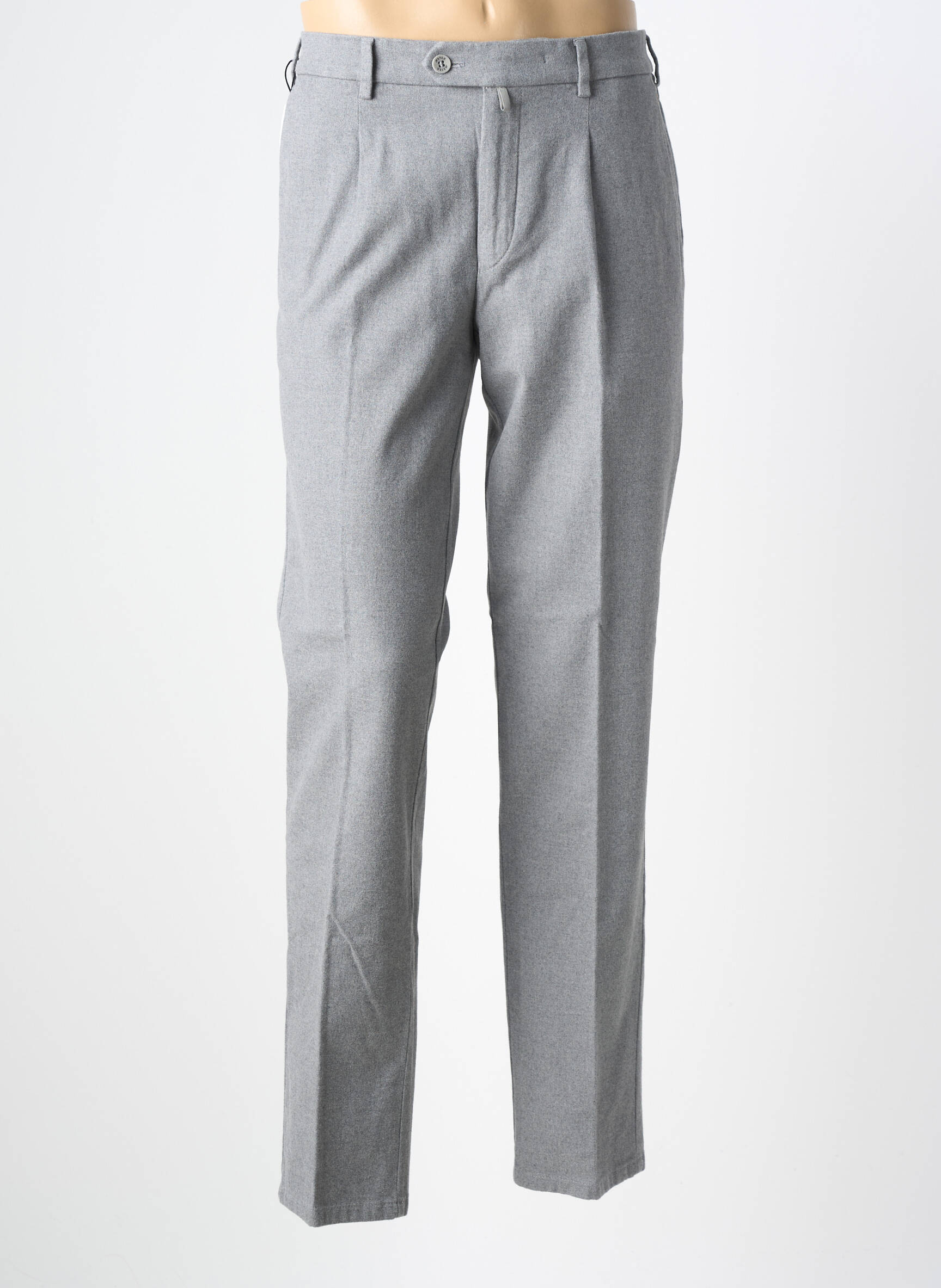 Pantalon slim țesătură melanj mărime normală gri MEYER bărbat