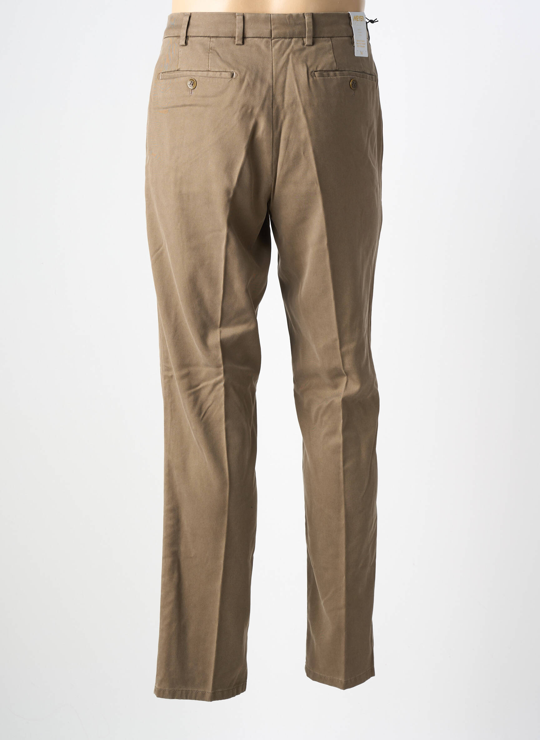 Pantalon chino țesătură poplin mărime normală bej MEYER bărbat