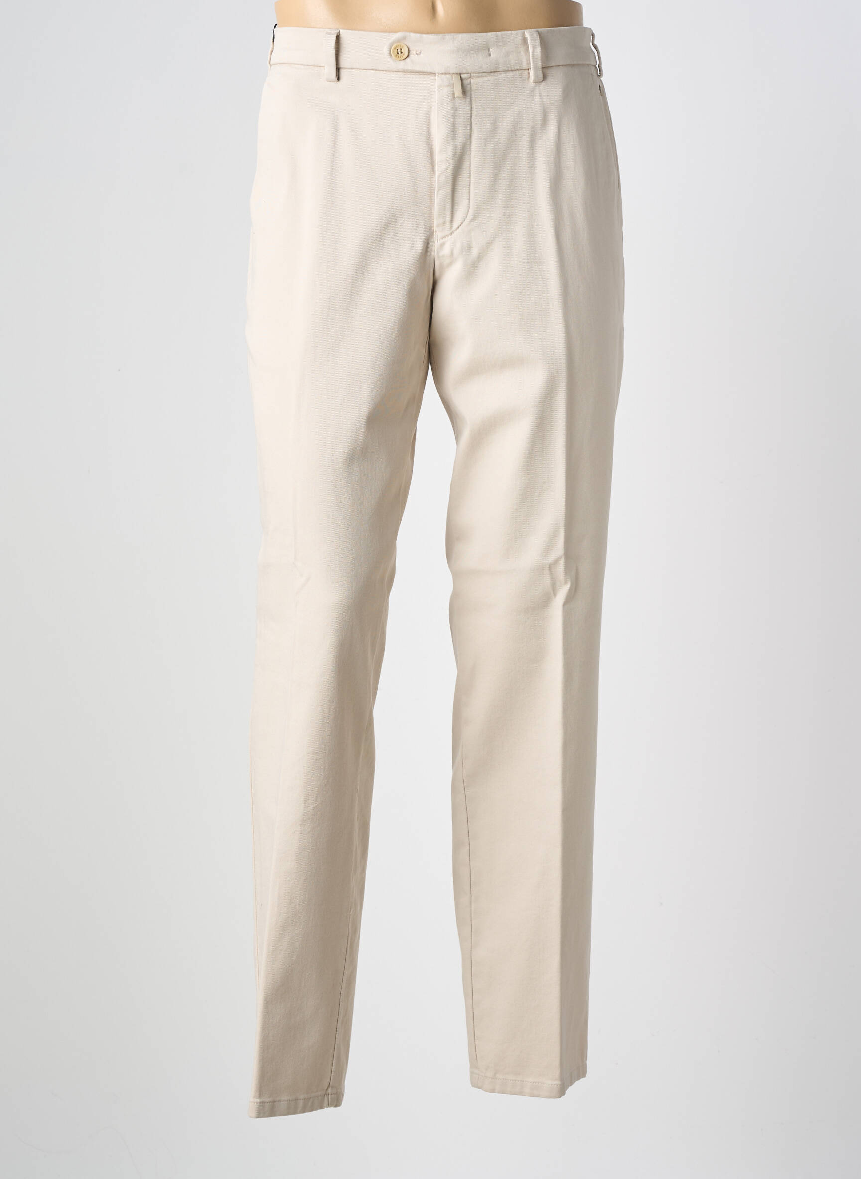 Pantalon chino țesătură poplin mărime normală bej MEYER bărbat