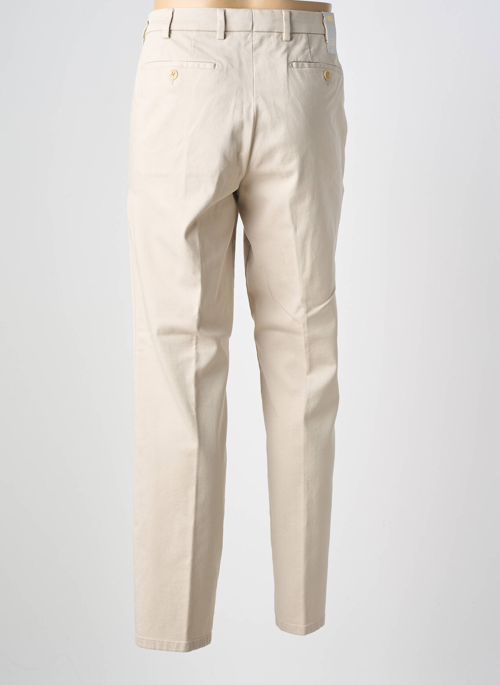 Pantalon chino țesătură poplin mărime normală bej MEYER bărbat