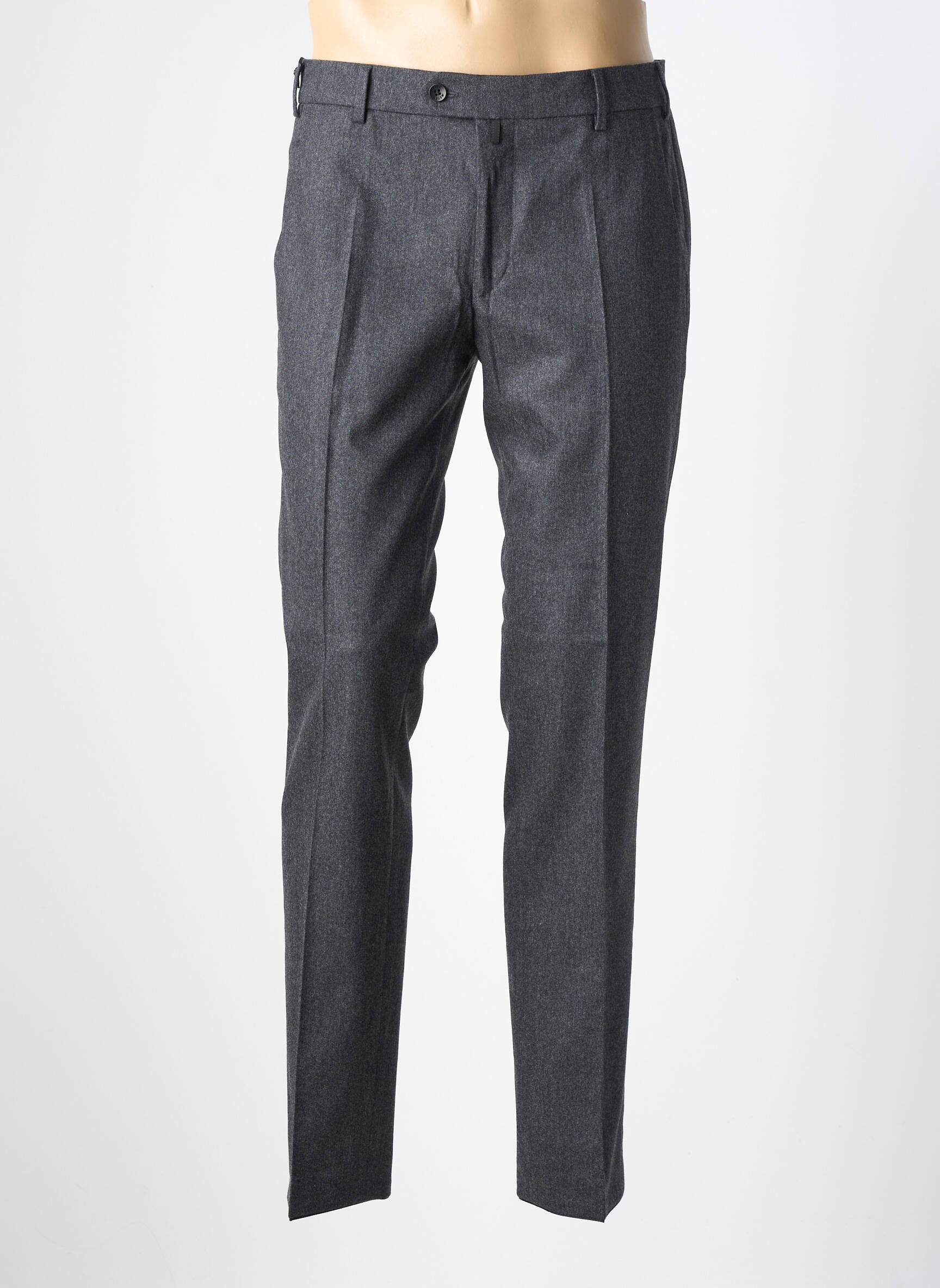 Pantalon chino țesătură melanj mărime normală gri MEYER bărbat