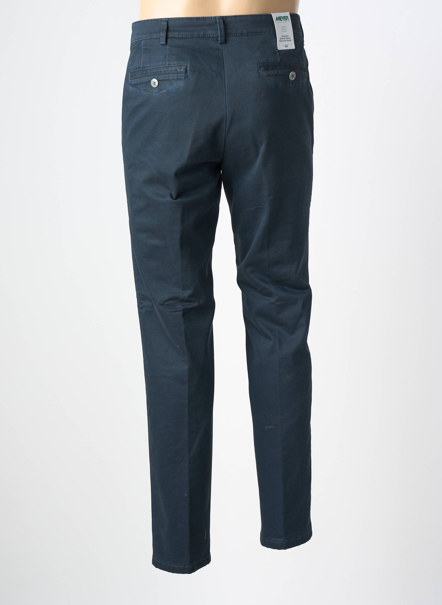Pantalon chino țesătură poplin mărime normală albastru MEYER bărbat