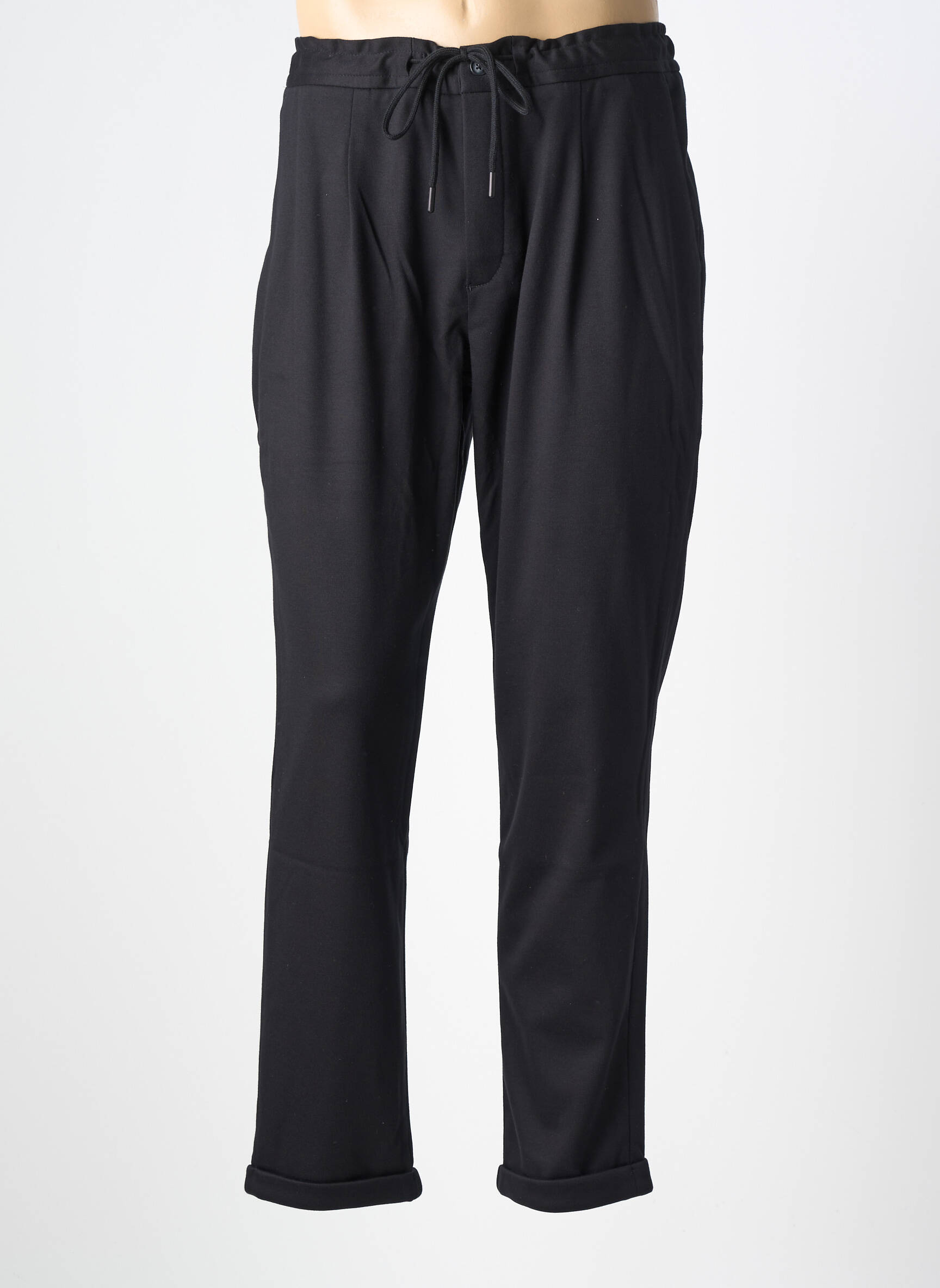 Pantalon slim elasticitate mărime normală negru DESOTO bărbat