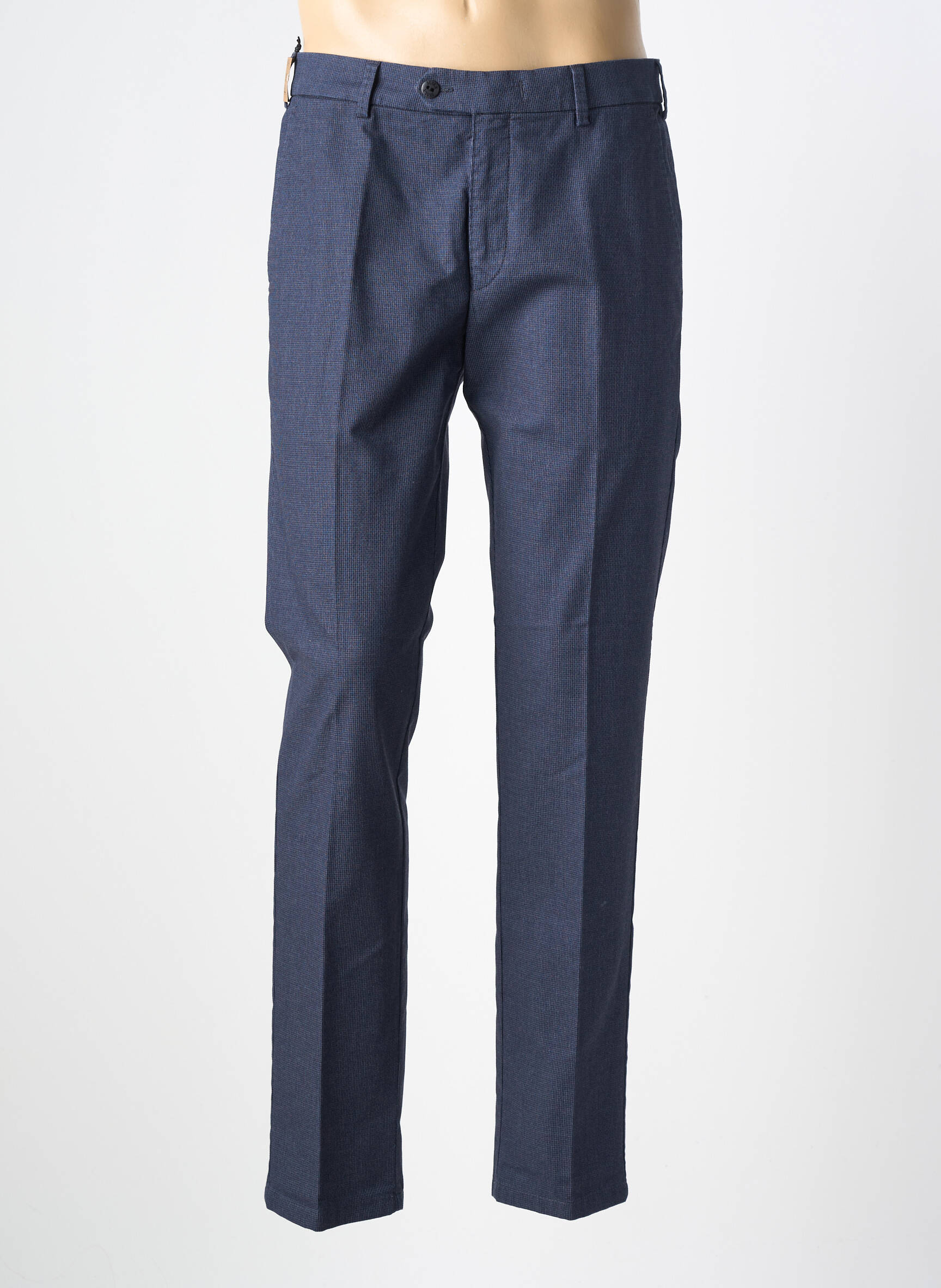 Pantalon chino țesătură poplin mărime normală albastru MMX bărbat