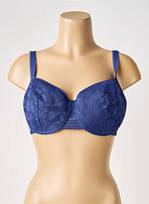 Sutien efect material satinat top sutien modelat albastru PASSIONATA femeie