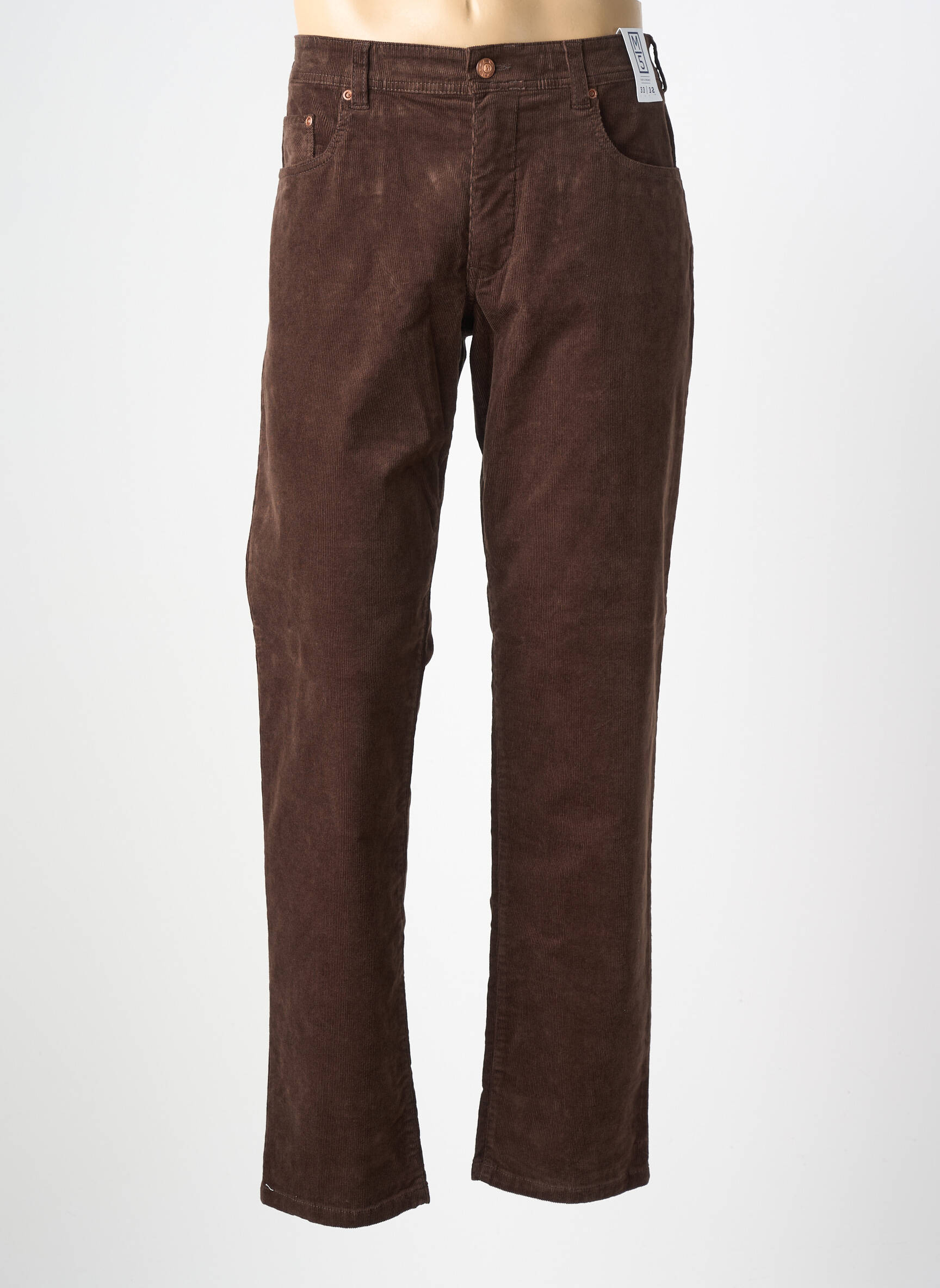 Pantalon slim țesătură catifea mărime normală maro M5 BY MEYER bărbat