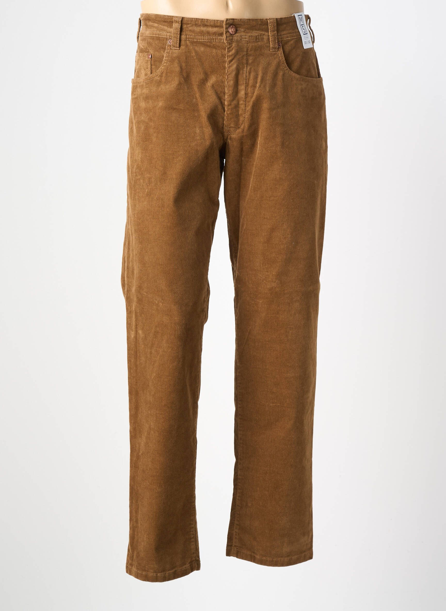 Pantalon slim țesătură catifea mărime normală galben M5 BY MEYER bărbat