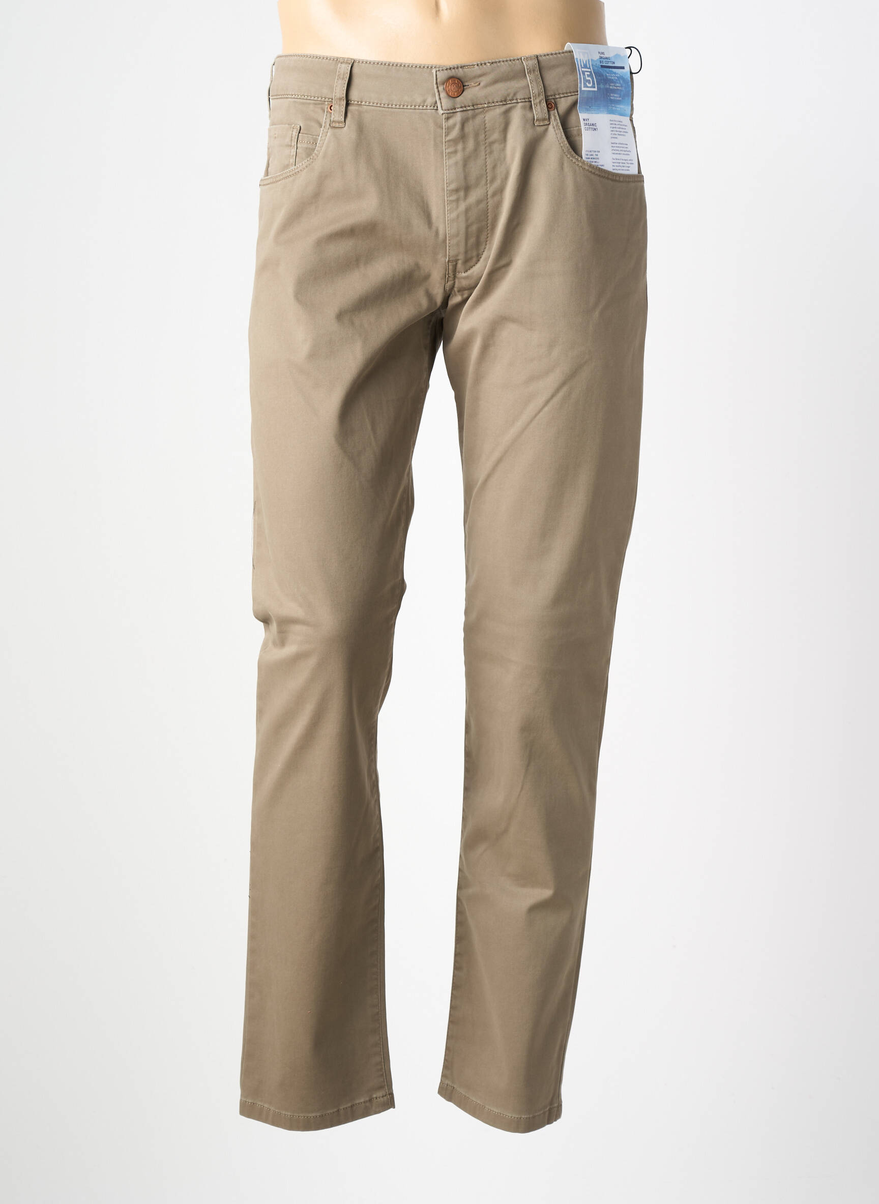 Pantalon slim țesătură poplin mărime normală verde M5 BY MEYER bărbat