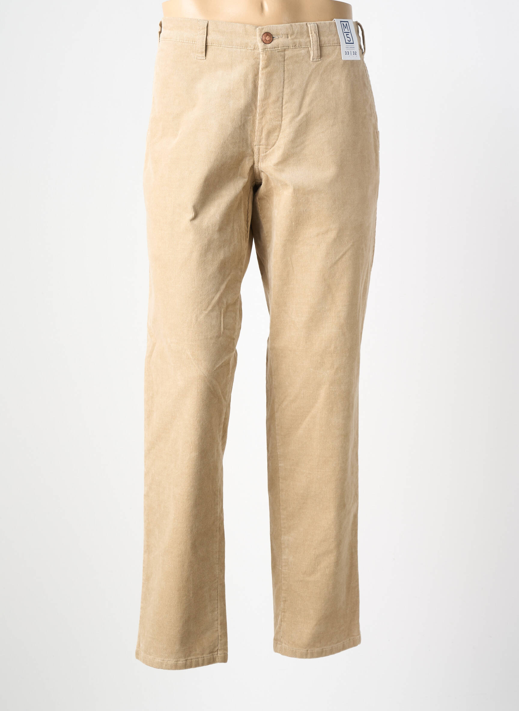 Pantalon chino elasticitate mărime normală bej M5 BY MEYER bărbat