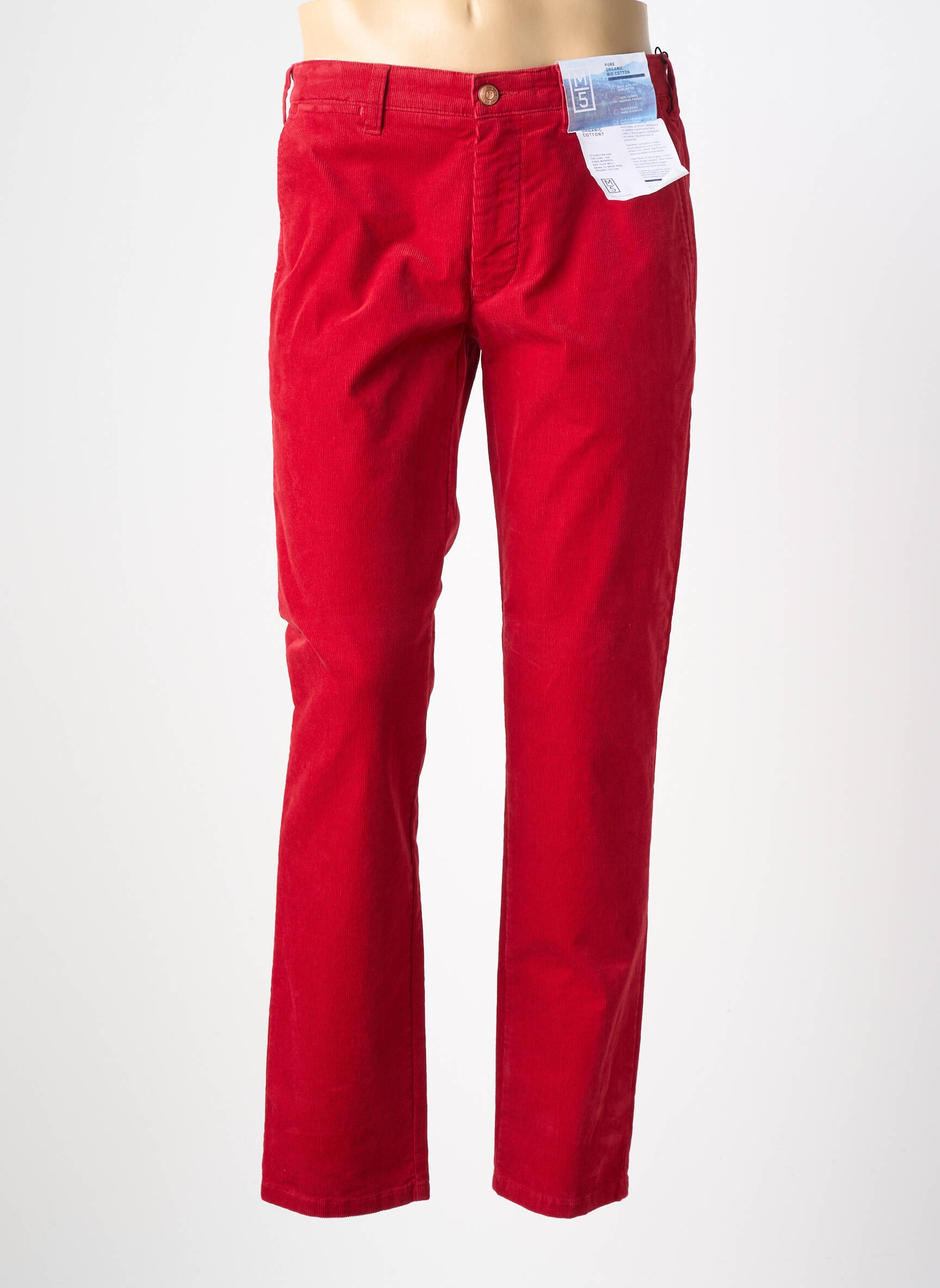 Pantalon chino elasticitate mărime normală roșu M5 BY MEYER bărbat
