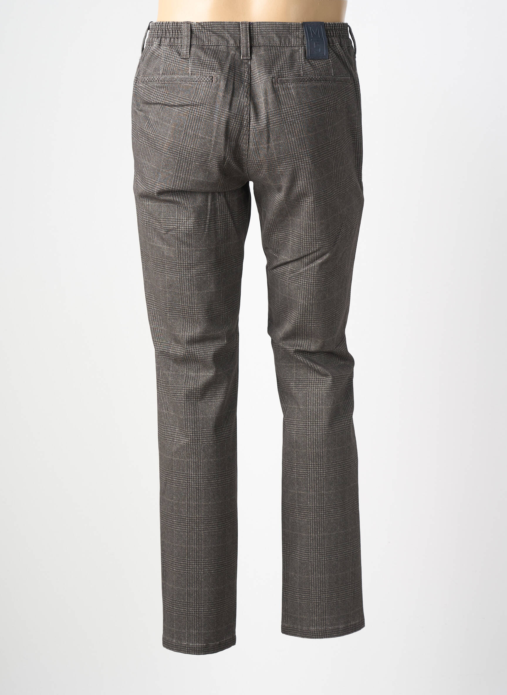 Pantalon chino imprimeu imprimeu prinț de wales mărime normală maro M5 BY MEYER bărbat