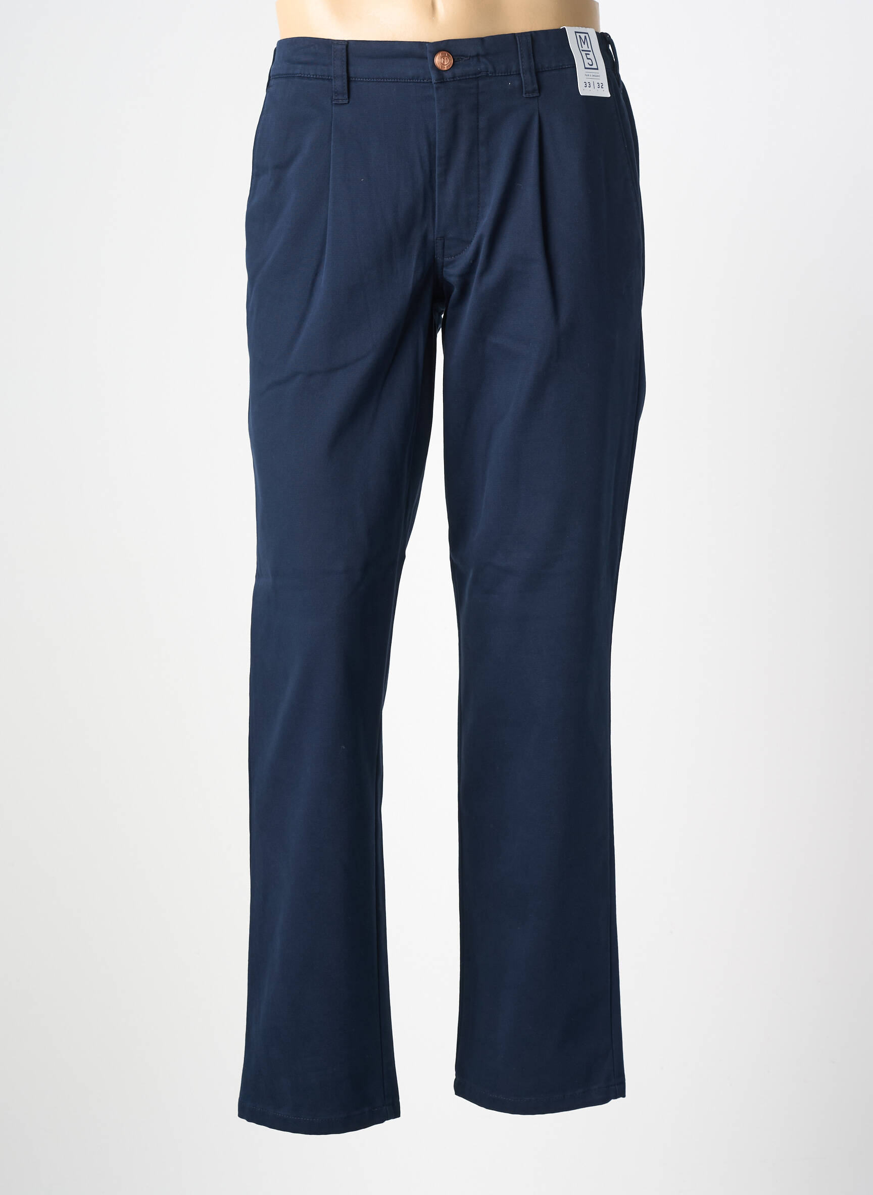 Pantalon chino elasticitate talie înaltă albastru M5 BY MEYER bărbat