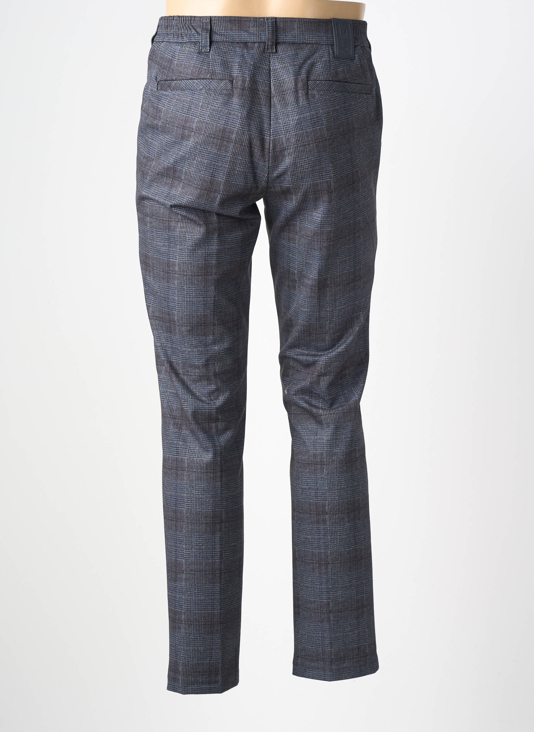 Pantalon chino imprimeu imprimeu prinț de wales mărime normală gri M5 BY MEYER bărbat
