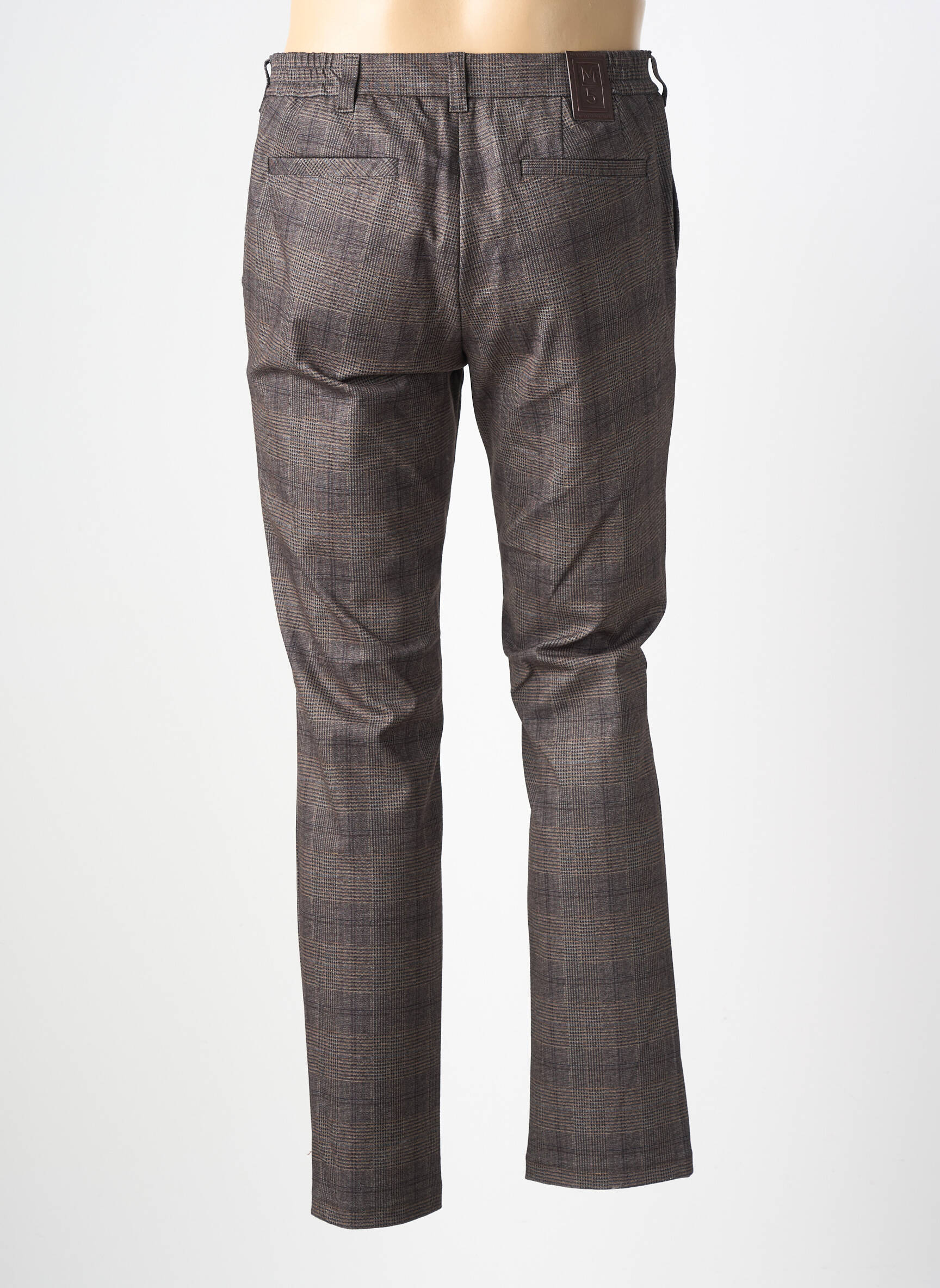 Pantalon chino imprimeu imprimeu prinț de wales mărime normală gri M5 BY MEYER bărbat