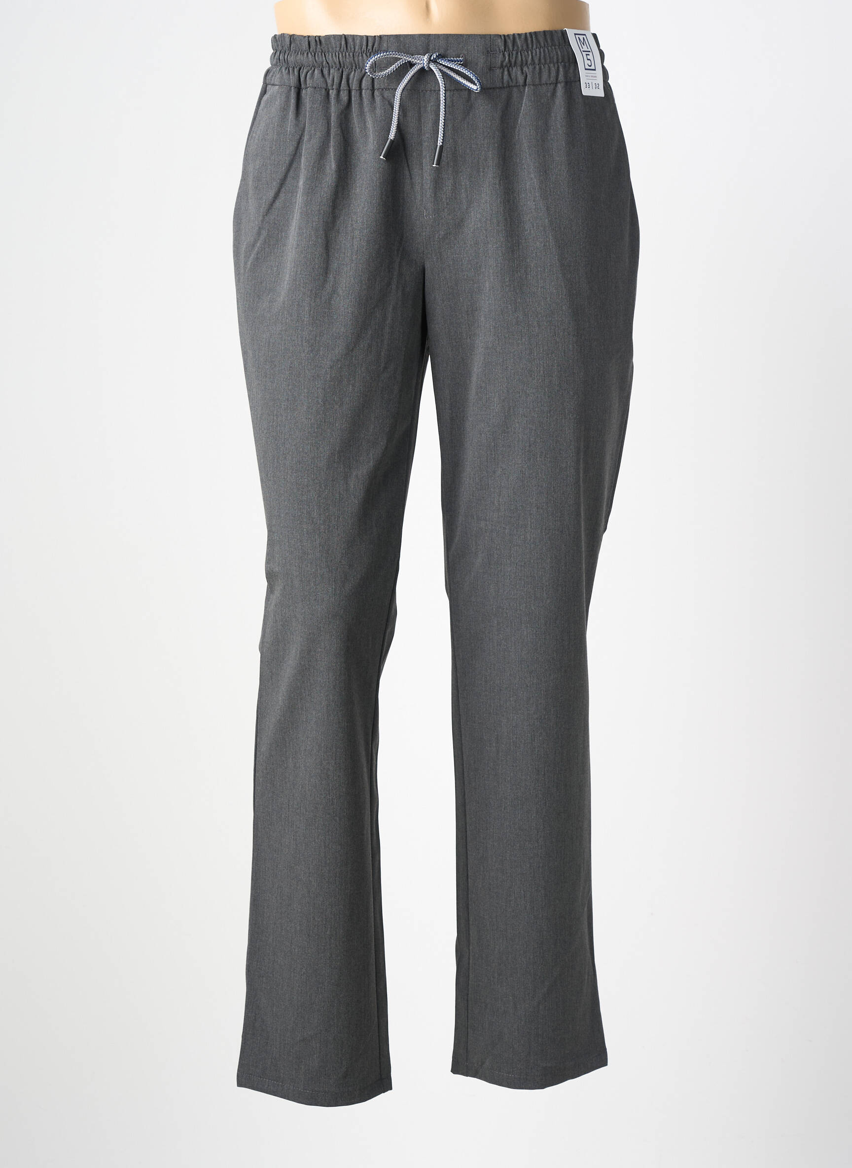Pantalon chino țesătură melanj mărime normală gri M5 BY MEYER bărbat