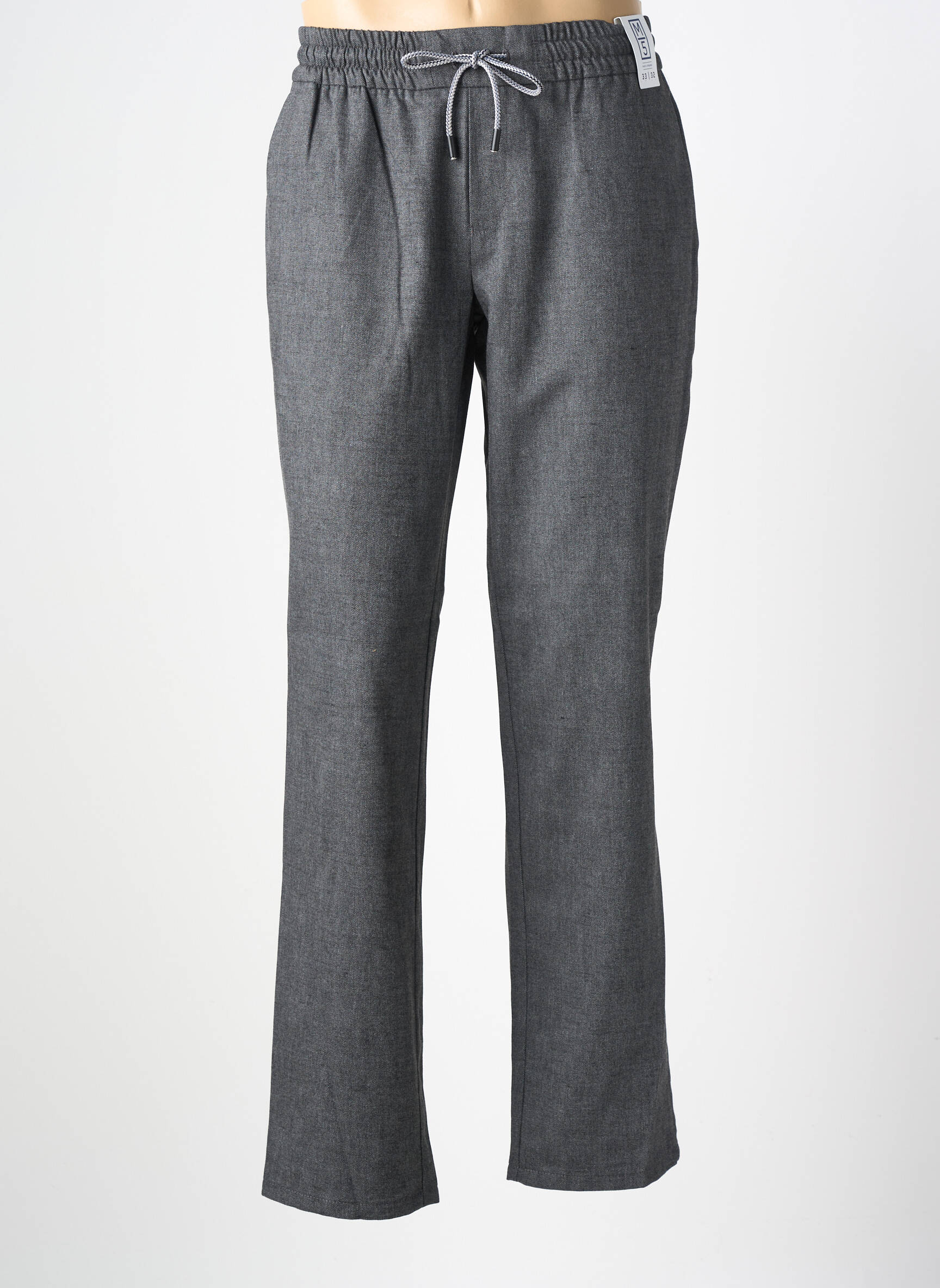 Pantalon chino țesătură melanj mărime normală gri M5 BY MEYER bărbat